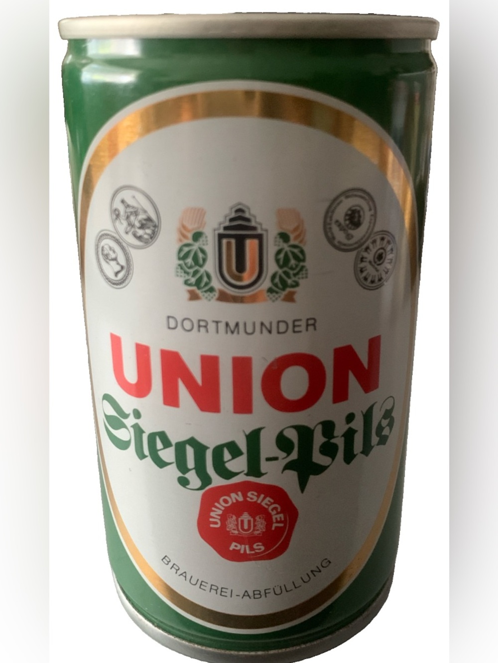 Vintage Beer Can Dortmunder Union Ziegel Bils Beer Pull Tab Empty Steel Can